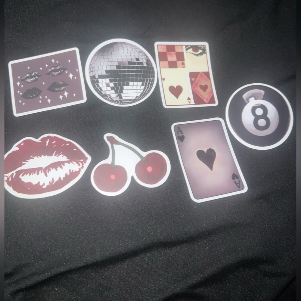 3 for $12 Trendy Sticker Set with Lips and Cards